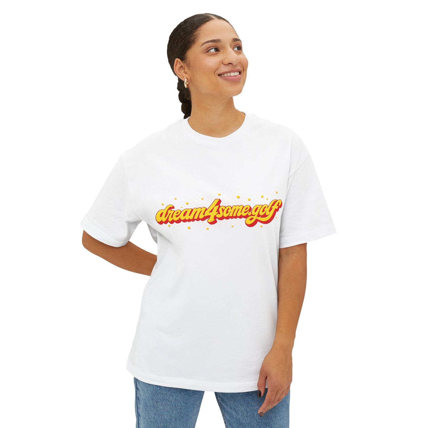 T-Shirt — "dream4somegolf" Retro Script Golf Tee