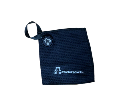 Pocketowel Magnetic Golf Towel Small - Birdie (Round N52 Magnet)