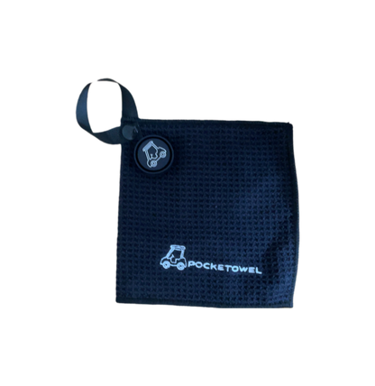 Pocketowel Magnetic Golf Towel Small - Birdie (Round N52 Magnet)